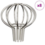 Gutter Leaf Guard 8 pcs Silver 50 mm Stainless Steel 42019385