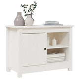 TV Cabinet White 70x36.5x52 cm Solid Wood Pine 814580
