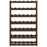 ZNTS Wine Rack for 42 Bottles Brown Solid Wood Pine 373392