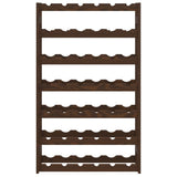 Wine Rack for 42 Bottles Brown Solid Wood Pine 373392