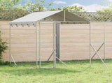 Outdoor Dog Kennel with Roof Silver 6x2x2.5 m Galvanised Steel 3190467