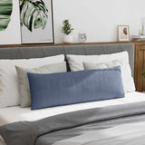 Sofa Pillows 2 pcs Blue 120 x 40 cm Corduroy Fabric 42013820