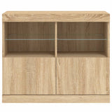 Sideboard with LED Lights Sonoma Oak 81x37x67 cm 836660