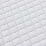 Mattress Topper White 160 x 200 x 3.5 cm Jaquard Fabric 4106217