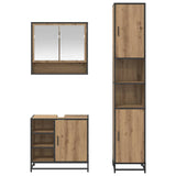 Bathroom Furniture Set 3 pcs Artisan Oak Engineered Wood 3402439