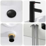 Wall-mounted Sink Vanity High Gloss White 39 x 41 x 62.5 cm 890576