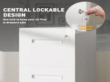 Metal Mobile File Cabinet with Wheels, Lockable 2 Drawer Filing Cabinet for A4, Legal, Letter, T3398P342412