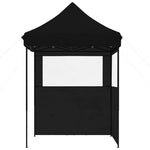 Foldable Party Tent Pop-Up with 2 Sidewalls Black 4004998