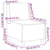 Modular Sofa Unit Armless Brown 55 x 74 x 82 cm 4108508