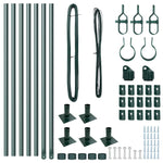 Fence Posts Manual 7 pcs Green 32mm 90 cm Galvanised steel 42004286