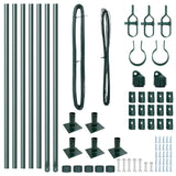 Fence Posts Manual 7 pcs Green 32mm 90 cm Galvanised steel 42004286