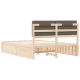 Bed Frame with Upholstered Headboard Taupe 160 x 200 cm 3398152