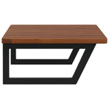 Basin Shelf Wall Mounted Steel and Solid Wood Oak 3302407