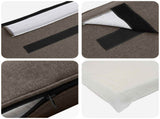 Upholstered Headboard Brown and Taupe 100 cm Solid Pine Wood 880196