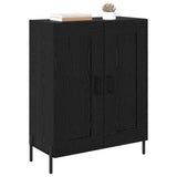 Sideboard Black Oak 69.5 x 34 x 90 cm Engineered Wood and Iron 881605