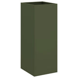 Planter Olive Green 32x29x75 cm Steel 841574