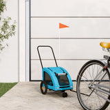 Pet Bike Trailer Blue Oxford Fabric and Iron 93974