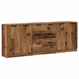Sideboards 3 pcs Old Wood 60x30x70 cm Engineered Wood 3329225