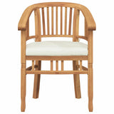 Chair with Cushion 2 pcs Brown 63 x 58 x 89 cm Solid Teak Wood 42008384