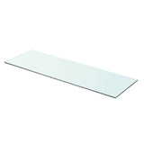 Shelves 2 pcs Panel Glass Clear 80x25 cm 3051575