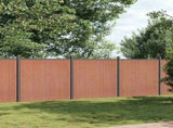 Fence Panel Brown 526x186 cm WPC 3282800