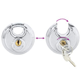 Discus Locks with Keys 12 pcs Silver 6 x 2.3 x 6 cm 42020746