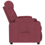 Massage Chair Wine Red Fabric 339095