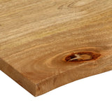 Table Top Live Edge 120x60x3.8 cm Solid Wood Mango 370504