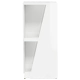 Side Shelf High Gloss White 33 x 32 x 70.5 cm Engineered Wood 892411