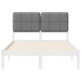 Bed Frame with Upholstered Headboard Light Grey 120 x 190 cm 877998