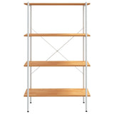 4-Tier Shelving Unit White and Oak 80x40x130 cm 336346