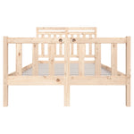 ZNTS 3100953 Bed Frame without Mattress Solid Wood 120x200 cm