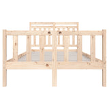 ZNTS 3100953 Bed Frame without Mattress Solid Wood 120x200 cm