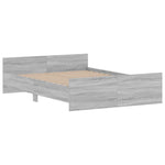 ZNTS Bed Frame without Mattress Grey Sonoma 140x190 cm 3203787