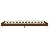 Bed Frame without Mattress Brown Oak 100x200 cm Engineered Wood 832268