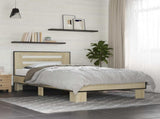 Bed Frame with Headboard Sonoma Oak 80 x 200 cm Engineered Wood 8009101