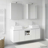 Bathroom Cabinet Set 5 pcs White Engineered Wood 3406391