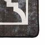 Rug Washable Black and White 160x230 cm 136606