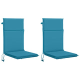 High Back Chair Cushion GEMERT 2 pcs 100% Polyester Light Blue 945750