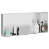 Shower Niche Silver 75 x 30 x 9.5 cm Stainless Steel 42012674