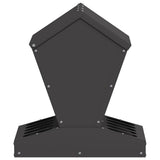 Chicken Feeder Black 40 x 40 x 45 cm Cold-Rolled Steel 874678