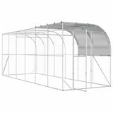 Against Wall Chicken Coop Silver 600 x 200 x 215 cm 3434742