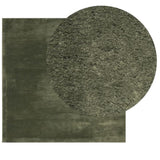 Rug HUARTE Short Pile Soft and Washable Forest Green 240x240 cm 375101