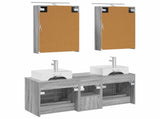 Bathroom Furniture Set 5 pcs Grey Sonoma 3406796