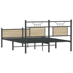 Bed Frame without Mattress Sonoma Oak 140x190 cm Engineered Wood 4106980