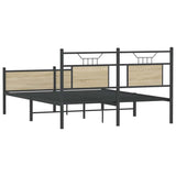 Bed Frame without Mattress Sonoma Oak 140x190 cm Engineered Wood 4106980