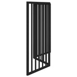 Dog Gate Foldable 3 Panels Black 150 cm Poplar Wood 352190
