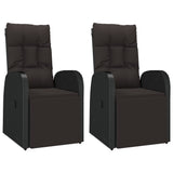 3 Piece Garden Lounge Set Black Poly Rattan&Solid Wood Acacia 3157665