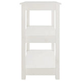 Console Table White 80x40x74 cm Solid Wood Pine 821670