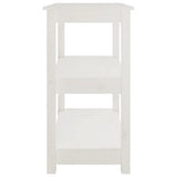 Console Table White 80x40x74 cm Solid Wood Pine 821670